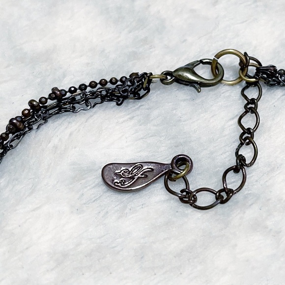 Elf Layer Necklace Star Charm Connected Dainty Multi Chain Distressed Boho - Picture 7 of 11